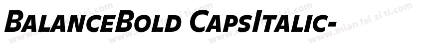 BalanceBold CapsItalic字体转换